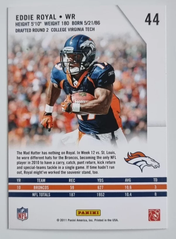 2011 Rookies and Stars #44 Eddie Royal – Image 2