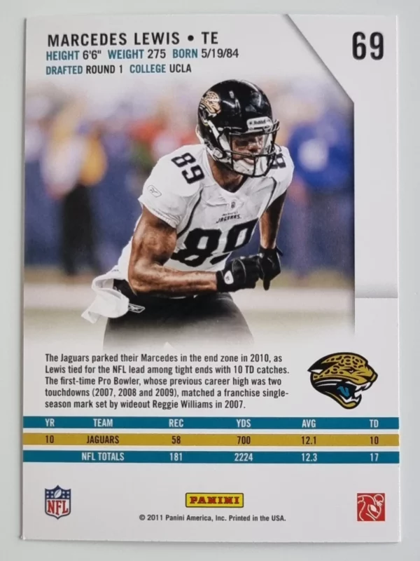 2011 Rookies and Stars #69 Marcedes Lewis – Image 2