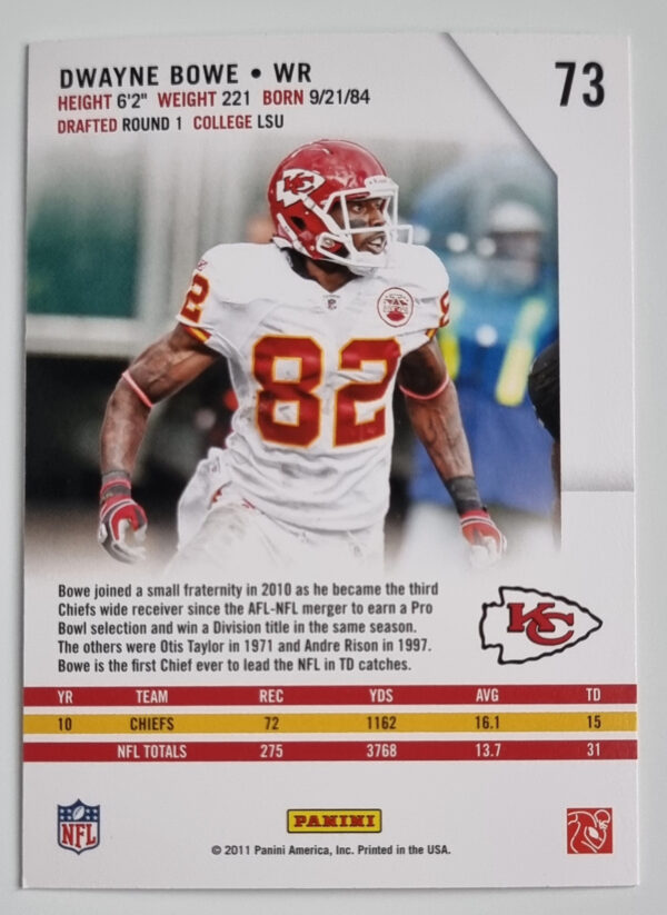 2011 Rookies and Stars #73 Dwayne Bowe – Image 2