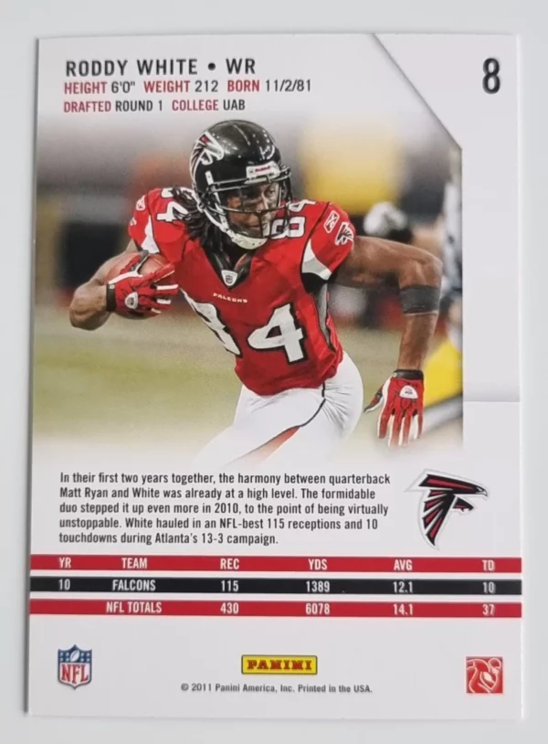 2011 Rookies and Stars #8 Roddy White – Image 2