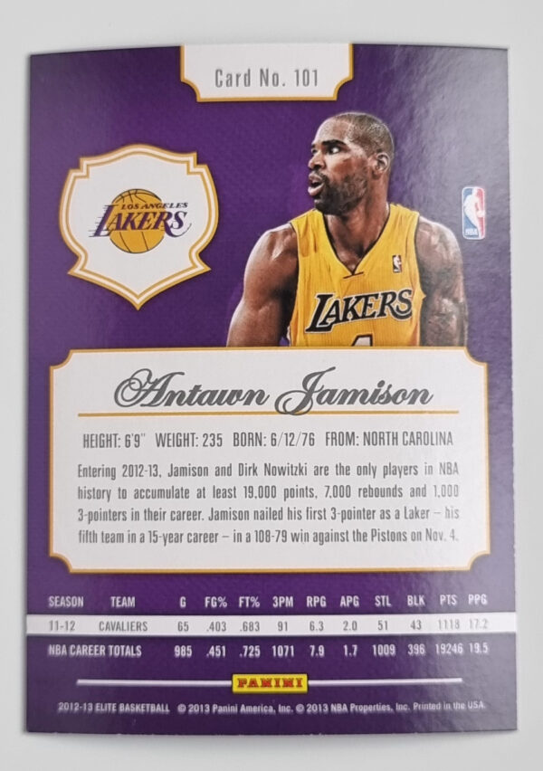 2012-13 Elite #101 Antawn Jamison – Image 2