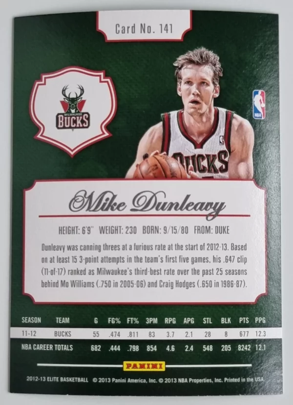 2012-13 Elite #141 Mike Dunleavy – Image 2