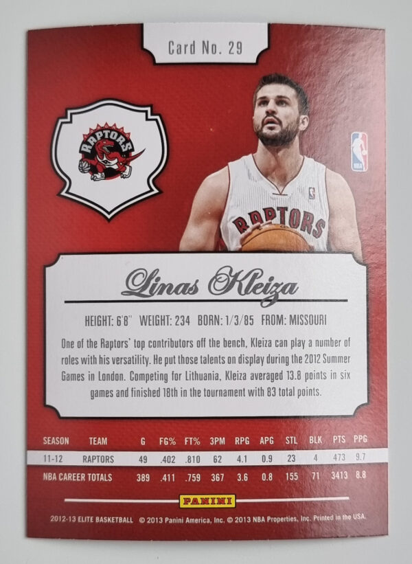 2012-13 Elite #29 Linas Kleiza – Image 2