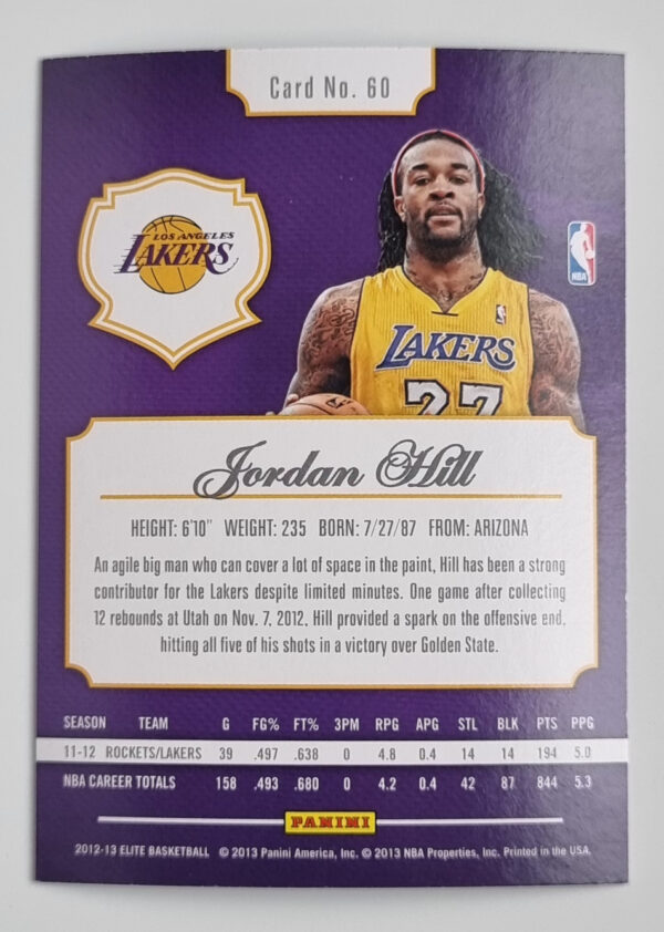 2012-13 Elite #60 Jordan Hill – Image 2
