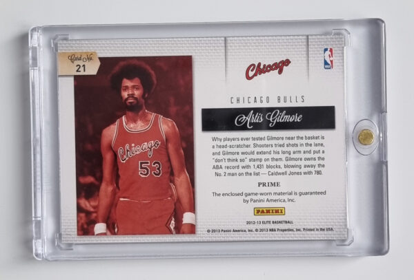 2012-13 Elite Throwback Threads Prime #21 Artis Gilmore – Image 2