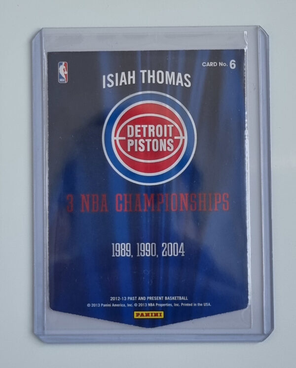 2012-13 Panini Past and Present Championship Banners #6 Isiah Thomas – Image 2