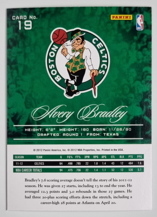 2012-13 Prestige #19 Avery Bradley – Image 2