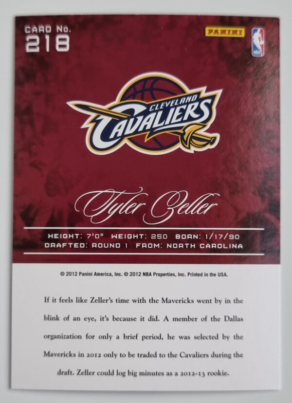 2012-13 Prestige #218 Tyler Zeller RC – Image 2