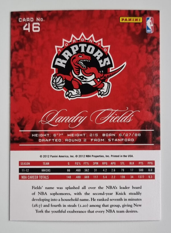 2012-13 Prestige #46 Landry Fields – Image 2