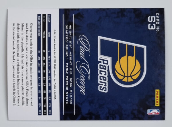 2012-13 Prestige #53 Paul George – Image 2