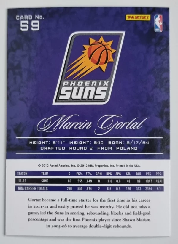 2012-13 Prestige #59 Marcin Gortat – Image 2