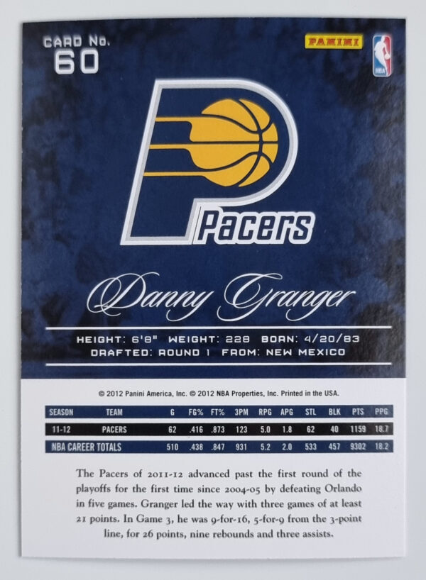 2012-13 Prestige #60 Danny Granger – Image 2