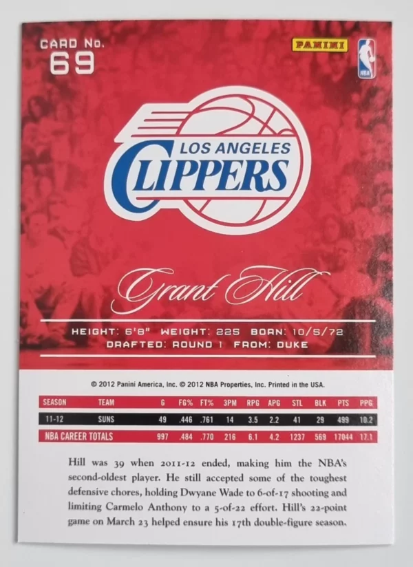 2012-13 Prestige #69 Grant Hill – Image 2