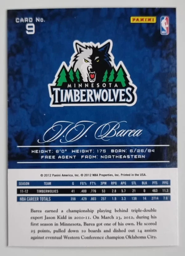 2012-13 Prestige #9 J.J. Barea – Image 2