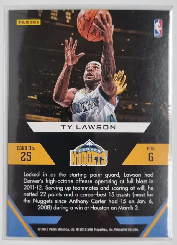 2012-13 Prestige Franchise Favorites #25 Ty Lawson – Image 2