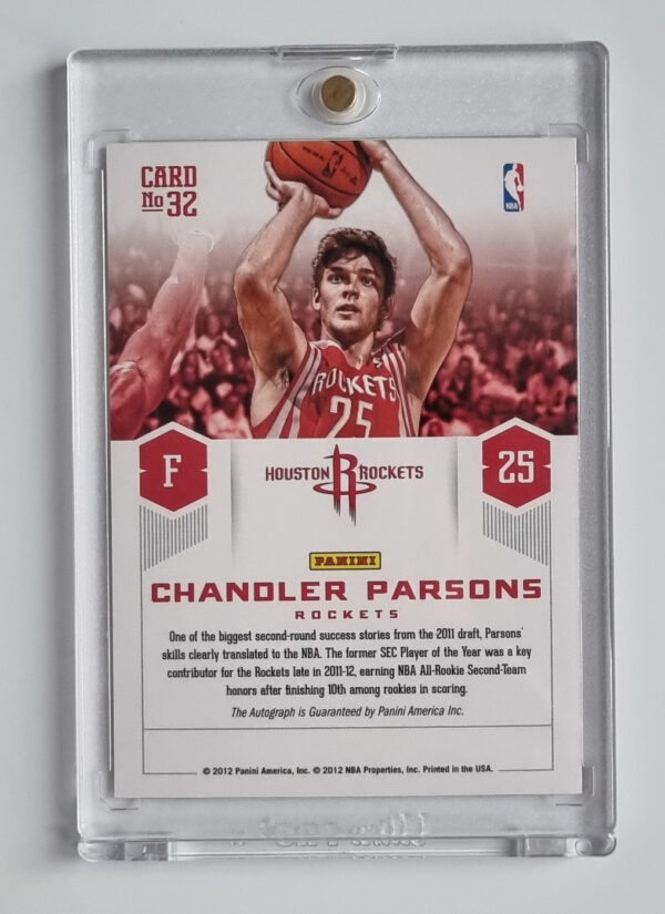 2012-13 Prestige Prestigious Picks Signatures #32 Chandler Parsons – Image 2
