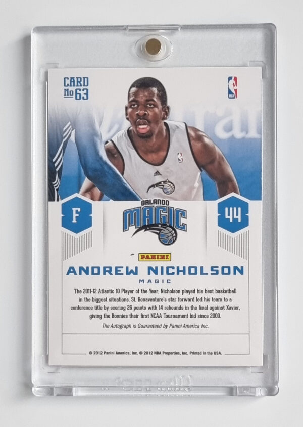 2012-13 Prestige Prestigious Picks Signatures #63 Andrew Nicholson – Image 2