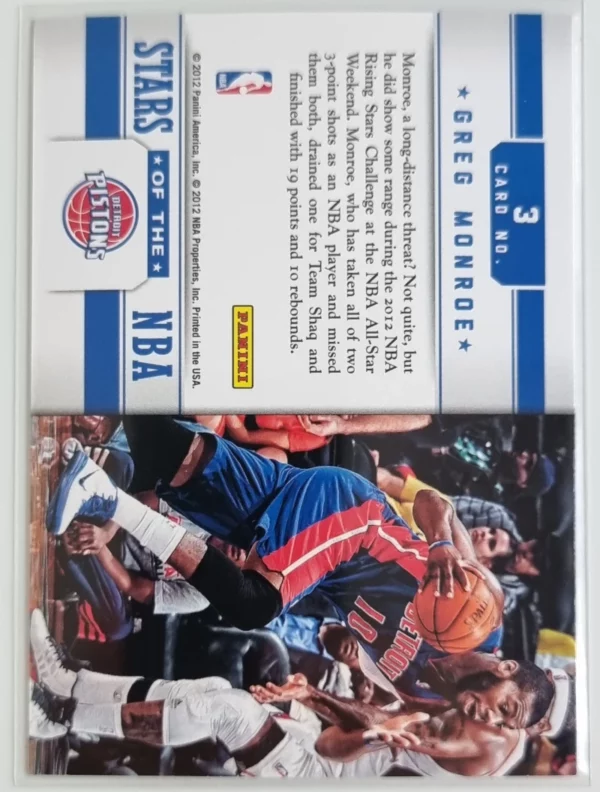 2012-13 Prestige Stars of the NBA #3 Greg Monroe – Image 2