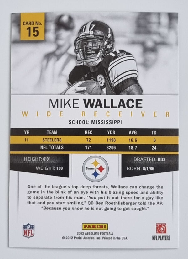 2012 Absolute Retail #15 Mike Wallace – Image 2