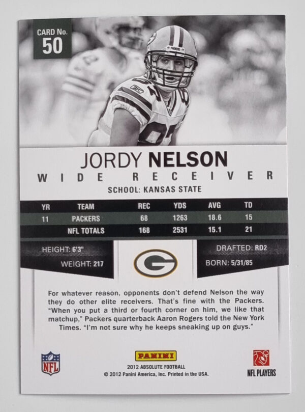 2012 Absolute Retail #50 Jordy Nelson – Image 2