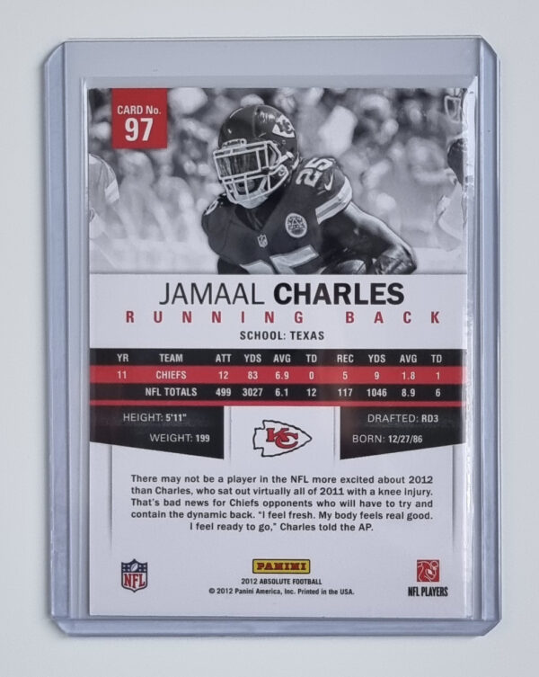 2012 Absolute Retail #97 Jamaal Charles – Image 2