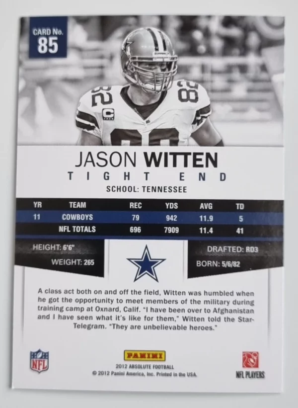 2012 Absolute Retail #85 Jason Witten – Image 2
