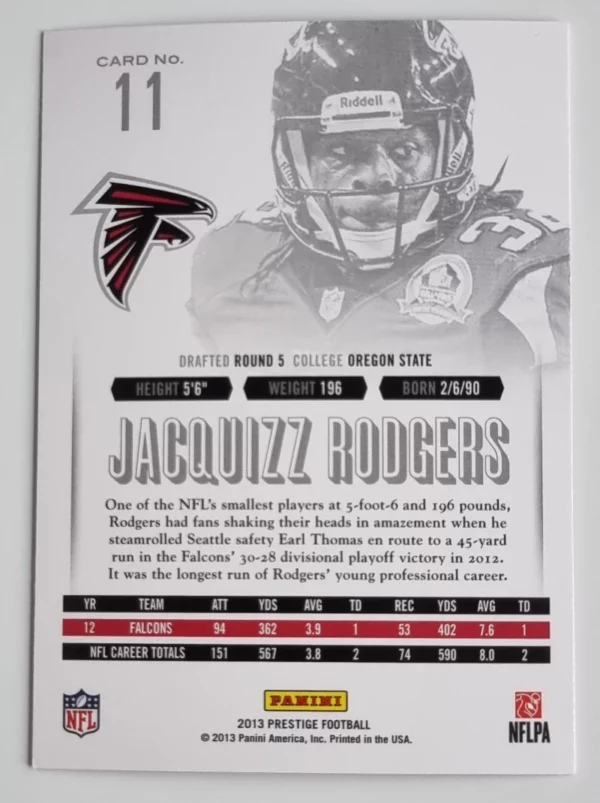 2013 Prestige #11 Jacquizz Rodgers – Image 2