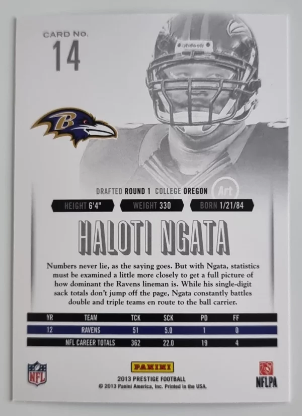 2013 Prestige #14 Haloti Ngata – Image 2