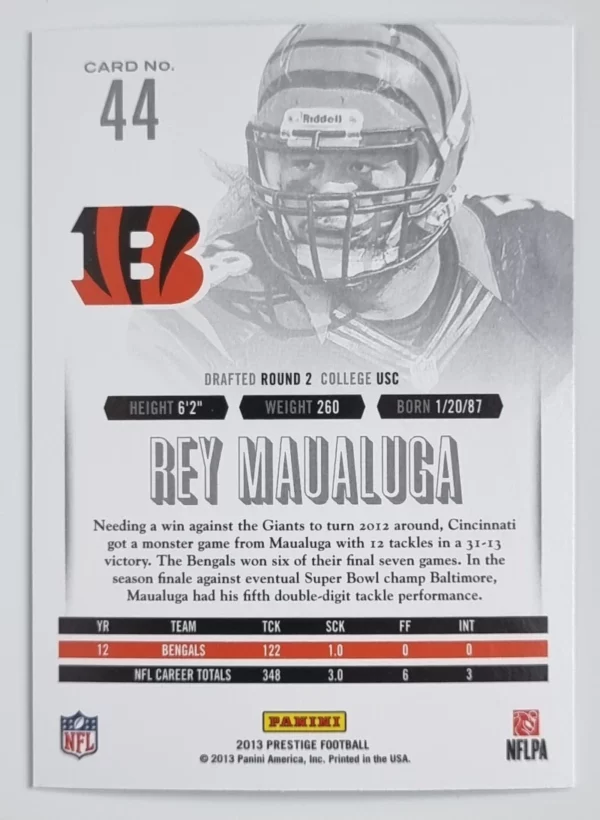 2013 Prestige #44 Rey Maualuga – Image 2