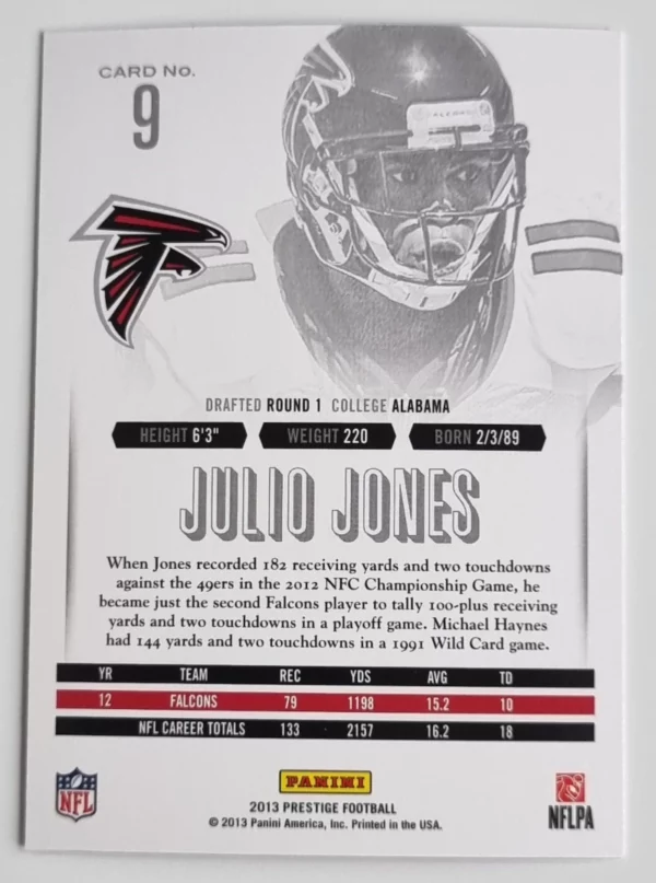 2013 Prestige #9 Julio Jones – Image 2