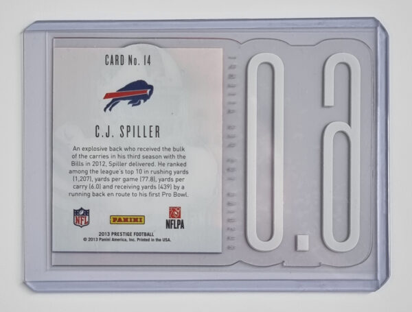 2013 Prestige Inside the Numbers #14 C.J. Spiller – Image 2