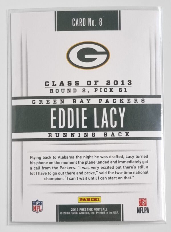 2013 Prestige Prestigious Picks Gold #8 Eddie Lacy – Image 2