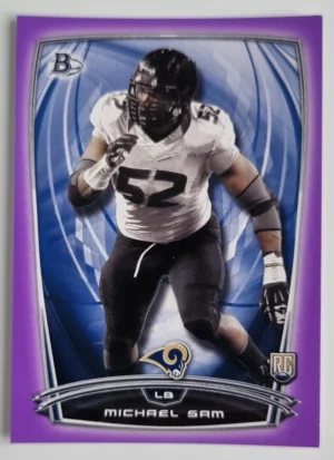 2014 Bowman Purple #R24 Michael Sam