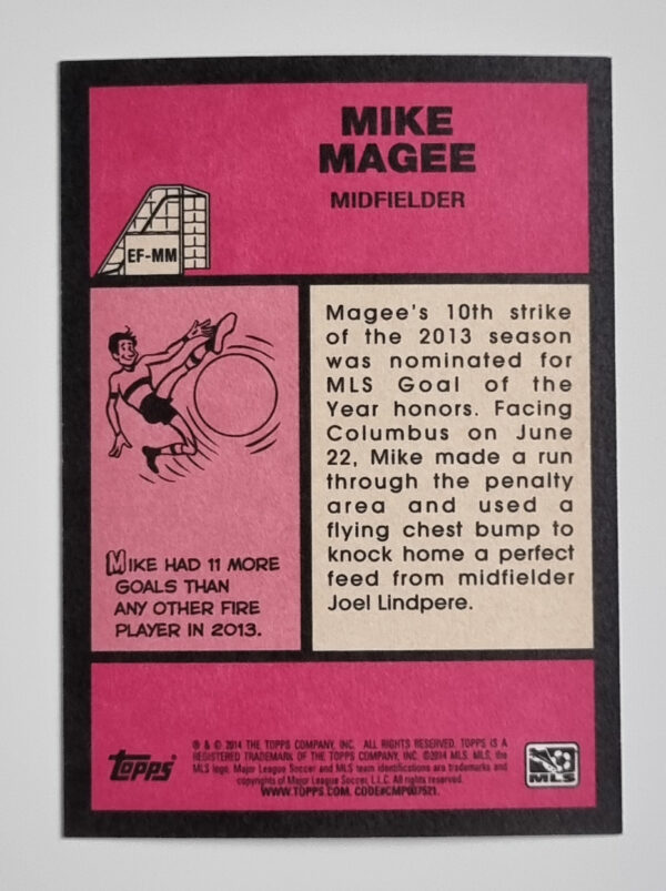 2014 Topps MLS 1976-77 English Footballers #EFMM Mike Magee – Image 2