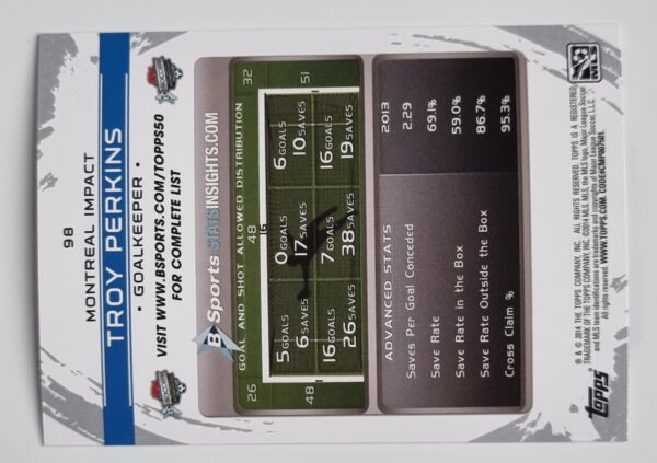 2014 Topps MLS #98 Troy Perkins – Image 2