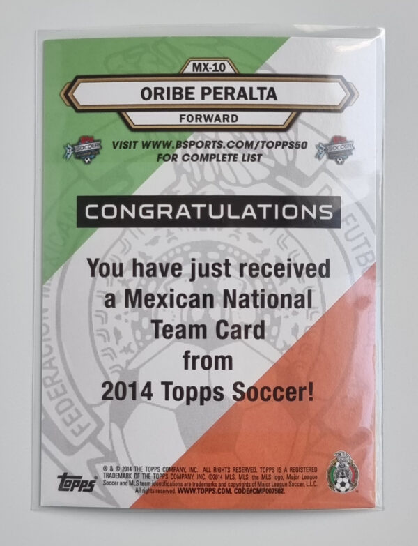 2014 Topps MLS Mexican National Team #MX10 Oribe Peralta – Image 2