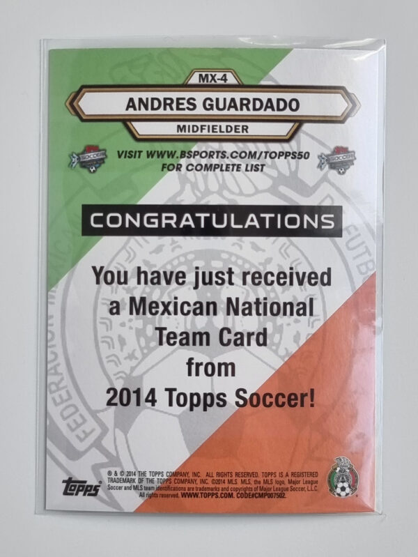 2014 Topps MLS Mexican National Team #MX4 Andres Guardado – Image 2