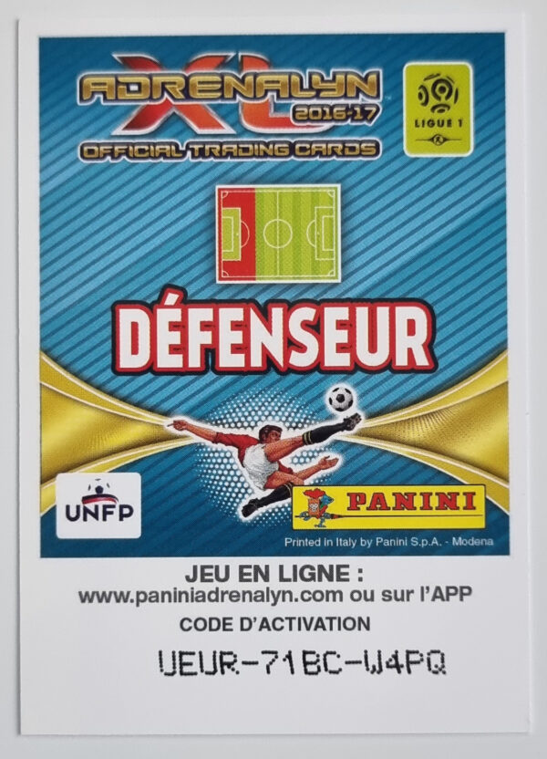 2016-17 Adrenalyn XL Ligue 1 #128 Vincent Le Goff – Image 2