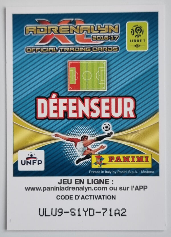 2016-17 Adrenalyn XL Ligue 1 #140 Wesley Lautoa – Image 2