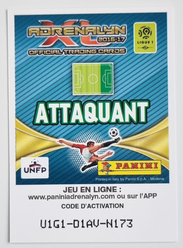 2016-17 Adrenalyn XL Ligue 1 #155 Maxwel Cornet – Image 2