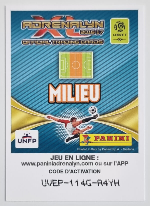 2016-17 Adrenalyn XL Ligue 1 #180 Andre-Frank Zambo Anguissa – Image 2