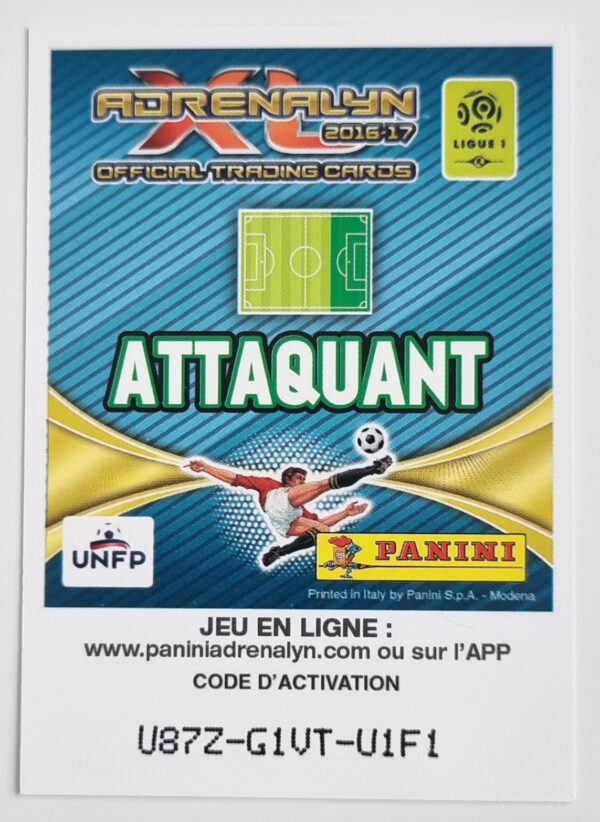 2016-17 Adrenalyn XL Ligue 1 #226 Casimir Ninga – Image 2