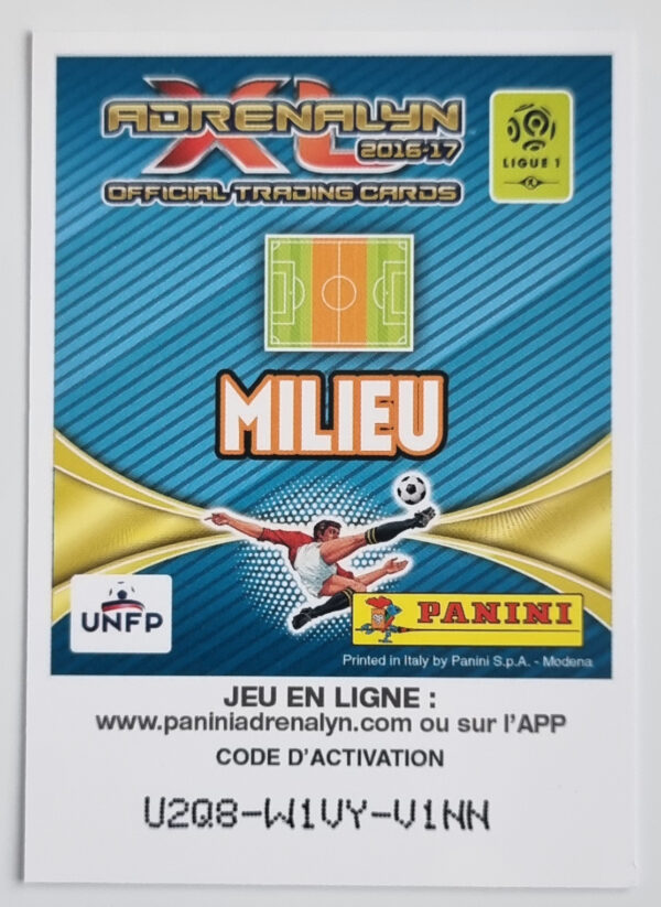2016-17 Adrenalyn XL Ligue 1 #268 Adryan Tavares – Image 2