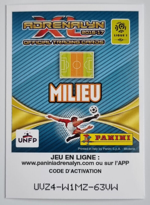 2016-17 Adrenalyn XL Ligue 1 #372 Georges-Kevin Nkoudou/Pepite – Image 2