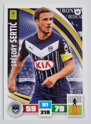 2016-17 Adrenalyn XL Ligue 1 #42 Gregory Sertic