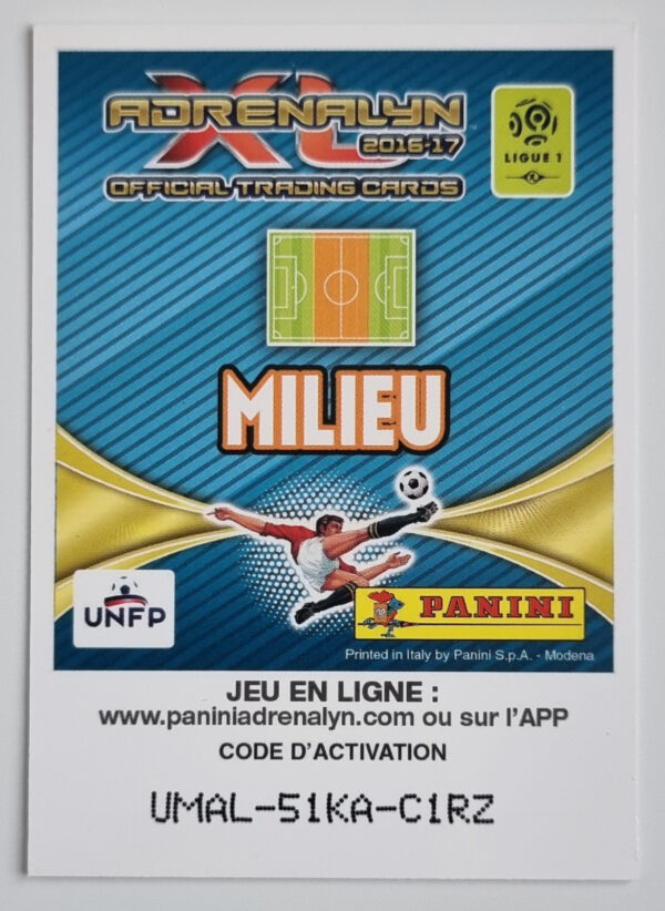 2016-17 Adrenalyn XL Ligue 1 #42 Gregory Sertic – Image 2
