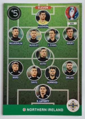 2016 Adrenalyn XL UEFA Euro France #225 McGovern/McLaughlin/McAuley/J. Evans/Brunt/Baird/Ward/Davis/Norwood/Dallas/K. Lafferty