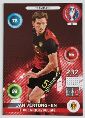 2016 Adrenalyn XL UEFA Euro France #32 Jan Vertonghen