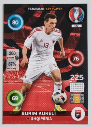 2016 Adrenalyn XL UEFA Euro France #342 Burim Kukeli/Key Player
