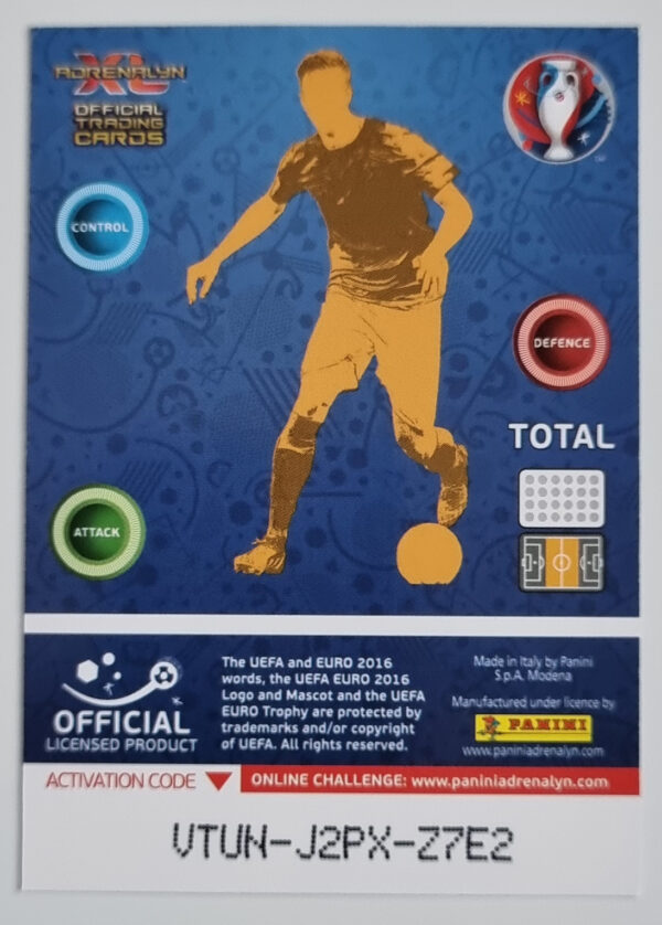 2016 Adrenalyn XL UEFA Euro France #342 Burim Kukeli/Key Player – Image 2